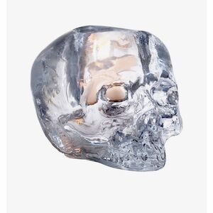 Orrefors Kosta Boda "Still Life" Skull Votive: Clear